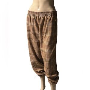 Nocturne Plaid Pull On Trouser Pant Relax High Rise Preppy Skate Rave Women 42